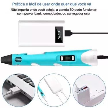Imagem de Caneta 3D Cores Educativo Impressora Desenho Bivolt - RELET