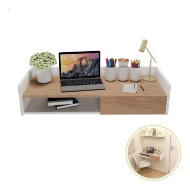 Imagem de Escrivaninha Homeoffice Notebook Mesa Apoio Moderna Gaveta - Deltre, B
