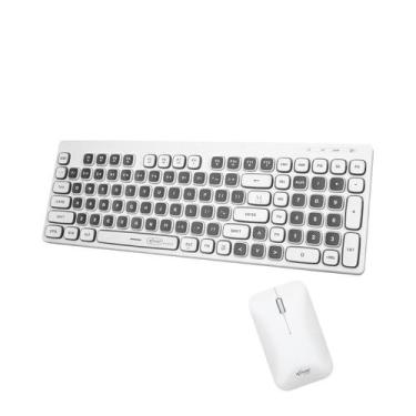 Imagem de Kit Teclado Mouse sem Fio Membrana Knup KP-TE137, Preto