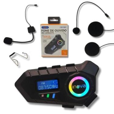 Imagem de Fone De Ouvido Para Capacete Moto Bluetooth Sem Fio Headset - inova