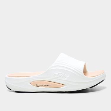 Imagem de Chinelo Olympikus Pleno, Branco, Laranja, 35/36