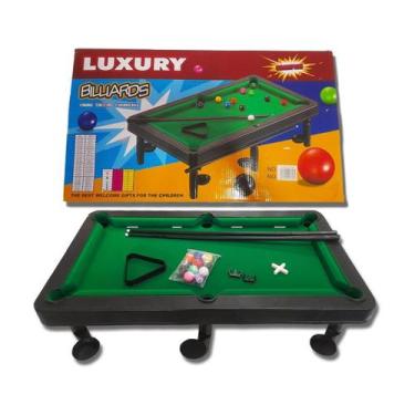 Imagem de Mini Mesa Sinuca Infantil 54x30 com 11 Bolas Coloridas - Genérico