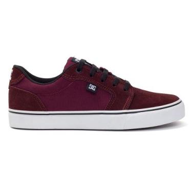 Imagem de Tênis DC Shoes Anvil LA SM23 Masculino WineWhite, 39, Vermelho escuro