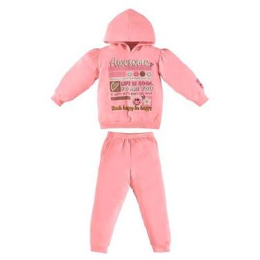 Imagem de Conjunto de Inverno com Blusão e Calça em Moletom Infantil Feminino - 