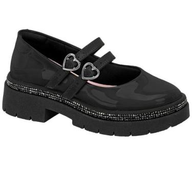 Imagem de Sapato Molekinha 2576.202 Strass Infantil , Preto, 26