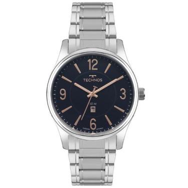 Imagem de Relógio Masculino Technos Original 2115TZX1A Pulseira Metal Prata