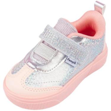 Imagem de Tenis Infantil Menina Conforto Estilo Brilhante Yumi Pampili, Prata, C