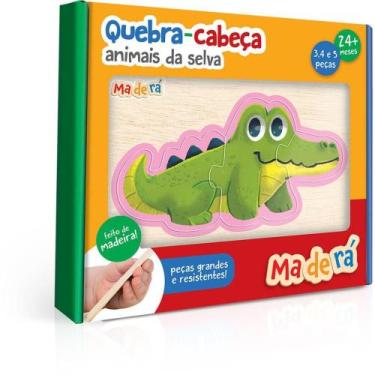 Imagem de QUEBRA-CABECA Madeira Animais da Selva 3/4 e 5 Pecas - Toyster