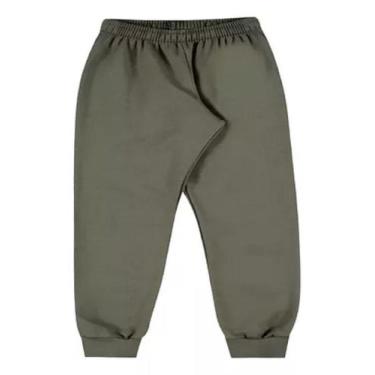 Imagem de Calça Básica Unissex Infantil Moletom Felpado Verde - DUDUKA, Verde, 0