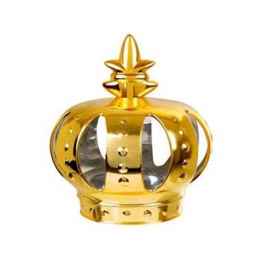 Imagem de Coroa Decorativa Metalizada Dourada Grande Decorativa Reino - Extra Fe