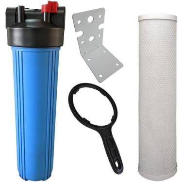 Imagem de Kit Biosolvit Carcaça Big Blue 20" Com Filtro Carbon Block