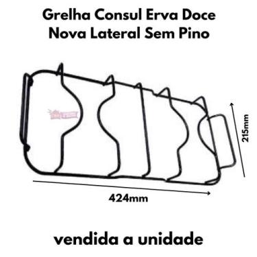 Imagem de Grelha Trempe Grade Fogão Consul Erva Doce Nova LATERAL Sem Pino Unida