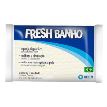 Imagem de Esponja De Banho Fresh Banho - 11,2 cm X 6,2 cm - Ober