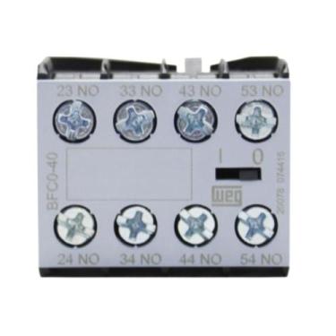 Imagem de Bloco de Contato Auxiliar Frontal BFC0-40 4NA CWC07/016 Weg Azul