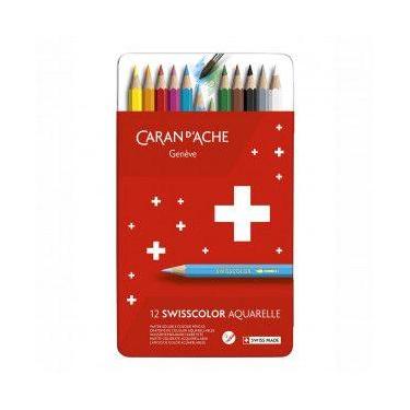 Imagem de Estojo Lápis Aquarela Caran DAche Swisscolor 12 Cores - Caran D'Ache