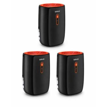 Imagem de Kit 3 Desumidificador de Ar Antimofo 800ml Bivolt Preto IAZUS DH700P