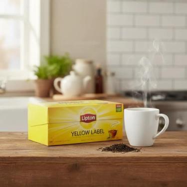 Imagem de Chá Preto Lipton Yellow Label 100 Sachês Clássico Saboroso Diário Econ