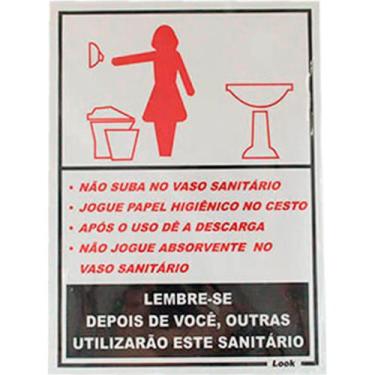 Imagem de Look Placa Sinalizacao 15X20 San.Educativo F