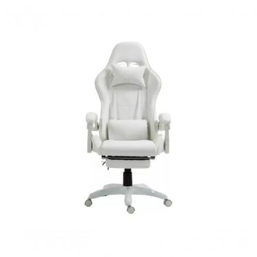 Imagem de Cadeira Gamer JX-1039AL Prizi em Couro Sintético com Regulagem de Altura e Inclinação Branco