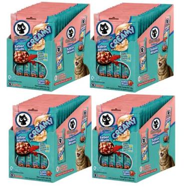 Imagem de Kit 4 Display Petiscos ChuChups Cremoso 160 Saches 15g Gatos -, Frango