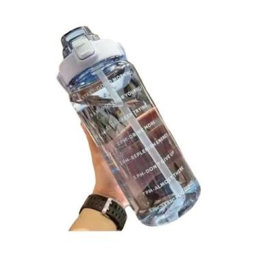 Imagem de Garrafa De Água Portátil De 2 Litros Para Mulheres Com Canudo E Marcad