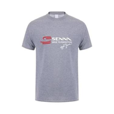 Imagem de Camiseta Masculina De Algodão De Manga Curta Ayrton Senna Drive to Per