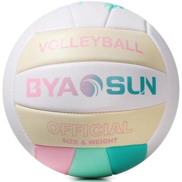 Imagem de Bola de treinamento de voleibol BYAOSUN tamanho 5 Soft PU de 21 cm