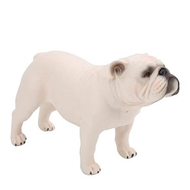 Imagem de Estatueta de cachorro simulada, firma de modelos de cachorro realista ecológico para meninas para decoração Modelos de meninos para quartos para sala de estar(Bulldog em pé)