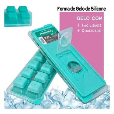 Imagem de Forma de Gelo Silicone Com Tampa Plasvale