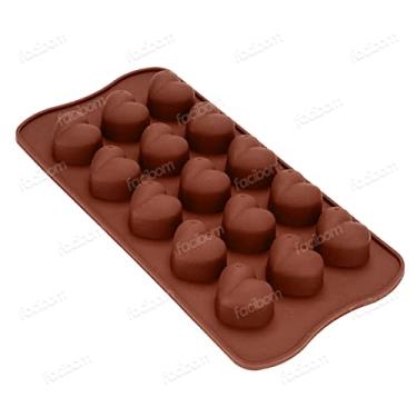 Imagem de Forma Silicone Coração Gelo Chocolate Sabonete Biscoito
