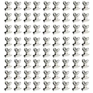 Imagem de XMHF 72 pçs Mini Bulldog Clip, Aço Inoxidável Prateado Arquivo Dinheiro Grampos Grampos/Bolsa de Comida de Metal Clipes de Papel para Organizadores de Papel, Decoração de Parede Fotográfica, Decoração de Casa e Escritório, 0,87 polegadas de Largura