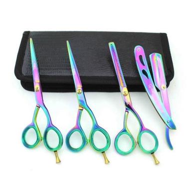 Imagem de Kit 3 Tesouras Cabeleireiro Barbeiro