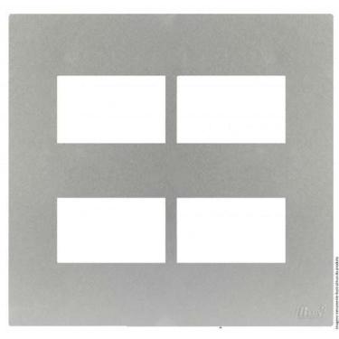 Imagem de Placa Para 4 Modulos Separados Com Suporte 4X4 Brs12465-6Pr.