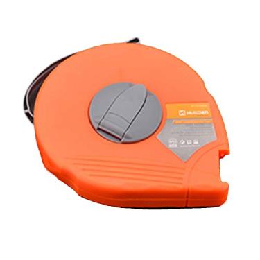 Imagem de Fita métrica longa Edward Tools com molinete retrátil fechado – rolo de fibra de vidro flexível – SAE/METRIC – para ambientes externos, construção, esportes, golfe, faça você mesmo – clipe forte para cinto – ponta de gancho de metal, 60 Foot