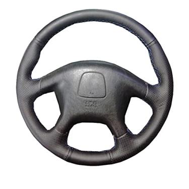 Imagem de JEZOE Capa de volante costurada à mão de couro, para mitsubishi pajero 1997-2003 2004 acessórios interiores automotivos estilo do carro