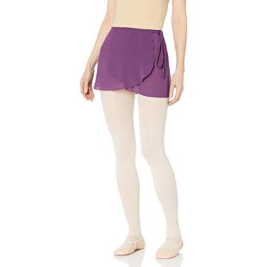 Imagem de Saia feminina de balé Bloch Dance Vera Georgette, Aubergine, One Size