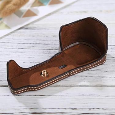 Imagem de HONGYAN capa da câmera 1/4 de polegada de polegada PU câmera de couro base média para Sony ILCE-6000 / A6000 acessórios para câmera