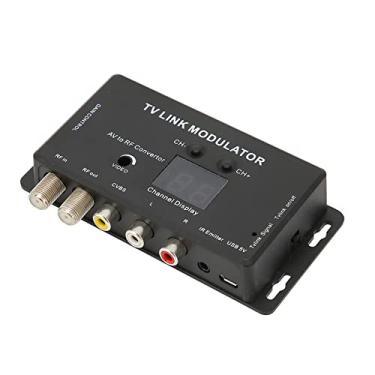 Imagem de Modulador de TV Link, Mini modulador AV para RF UHF Suporte PAL NTSC Conversor eletrônico UHF de ganho de saída ajustável, para leitores de DVD, jogos, digital