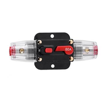 Imagem de (80A) - STETION Car Audio 80 Amp Resettable Fuse Circuit Breaker Car Protect for Audio System Fuse 12-24V DC for Car Audio Amps Overload Protection Fuse (80A)