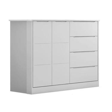 Imagem de Cômoda Infantil Eloá Branco Acetinado - Phoenix Baby