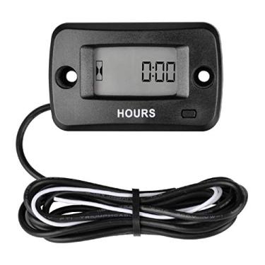 Imagem de Jayron JR-HM019 medidor de hora de manutenção de motor à prova d'água digital LCD para paramotores, motosserras, geradores, motoqueiros, barcos