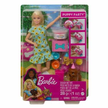 Imagem de Boneca Barbie E Cachorrinho Aniversariante - Mattel Gxv75