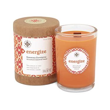 Imagem de Root Candles Velas de Aromaterapia para spa de madeira Seeking Balance 184 g, Energize: Alecrim Eucalipto