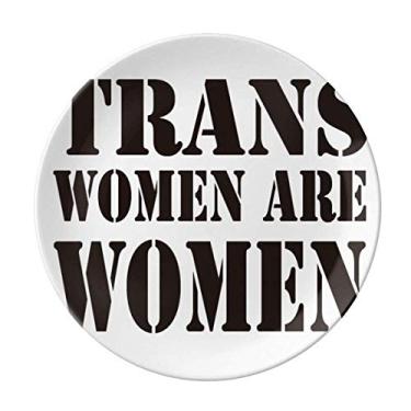 Imagem de Prato decorativo transgênero LGBT para mulher trans, porcelana e salver, prato de jantar
