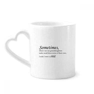 Imagem de Citações entre o neto e o vovô caneca de café cerâmica copo de coração de vidro