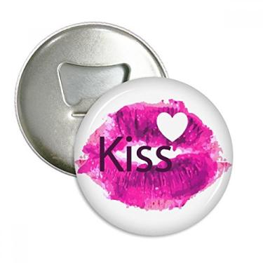 Imagem de Kiss Love Dia dos Namorados Abridor de garrafas de lábios rosa Emblema Multifuncional Emblema