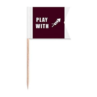 Imagem de Fireworks Love Art Deco Presente Fashion Palito Bandeiras Marcação de Rotulagem para Bolo Festa Prato de Queijo