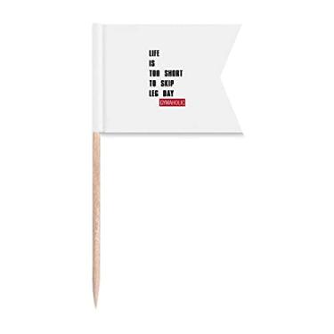 Imagem de Manutenção de membros corporais de exercícios para palito, bandeiras para marcação de rotulagem para bolo de festa, placa de queijo