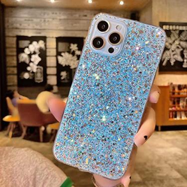 Imagem de Capa de telefone de lantejoulas com glitter de luxo para iPhone 11 12 Pro Max X XR XS Max 7 8 6s Plus SE 2020 Candy Color Soft TPU Capa Traseira BE para iPhone 8