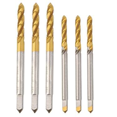 Imagem de Torneira Espiral, Torneira Parafuso Acessório de Hardware 3 Conjuntos de Espiral para Processamento em Furos Cegos e Material Viscoso para Processamento de Chapa de Aço Inoxidável Cobre